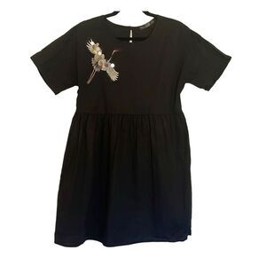 Anthropologie Potters Pot black sequin heron dress small